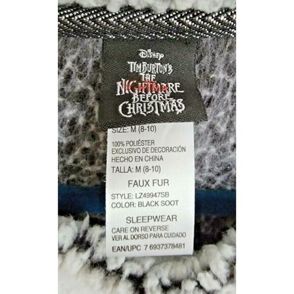 Disney The Nightmare Before Christmas 8-10 Jack Skellington Fleece Top Pajama - Picture 5 of 7